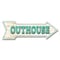 Signmission Outhouse Arrow Decal Funny Home Decor 18in Wide D-A-999689 - alternate 1
